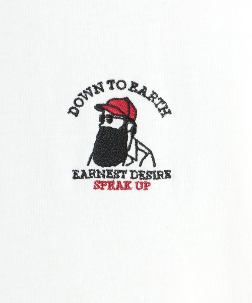 Lazar(ラザル)の「Uncle Beard ビッグシルエット ワンポイント刺繍 Tシャツ(Tシャツ/カットソー・メンズ・ホワイト/ブラック/ダークグリーン/ベージュ/ホワイト系その他/ブラック系その他/ベージュ系その他/ブルー系その他・LL/M/L)」の19枚目の写真