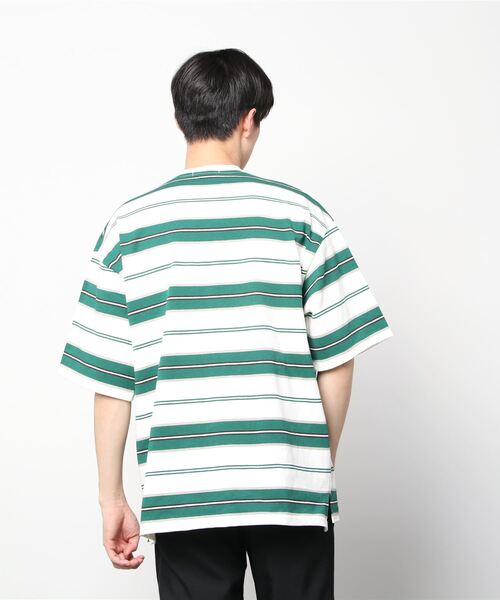 8(eight)(エイト)の「レトロボーダー半袖Tシャツ(Tシャツ/カットソー・メンズ・オフホワイト/グリーン/ブラック/グレー/マスタード・LARGE/MEDIUM)」の7枚目の写真