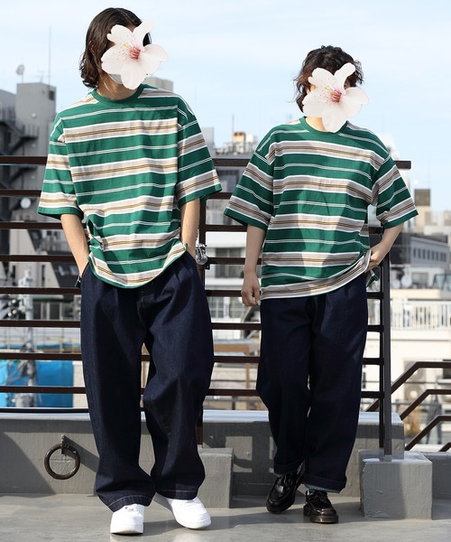 8(eight)(エイト)の「レトロボーダー半袖Tシャツ(Tシャツ/カットソー・メンズ・オフホワイト/グリーン/ブラック/グレー/マスタード・LARGE/MEDIUM)」の20枚目の写真