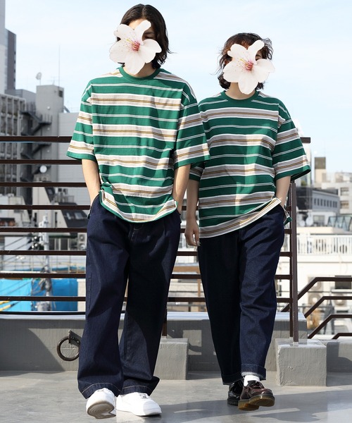 8(eight)(エイト)の「レトロボーダー半袖Tシャツ(Tシャツ/カットソー・メンズ・オフホワイト/グリーン/ブラック/グレー/マスタード・LARGE/MEDIUM)」の21枚目の写真