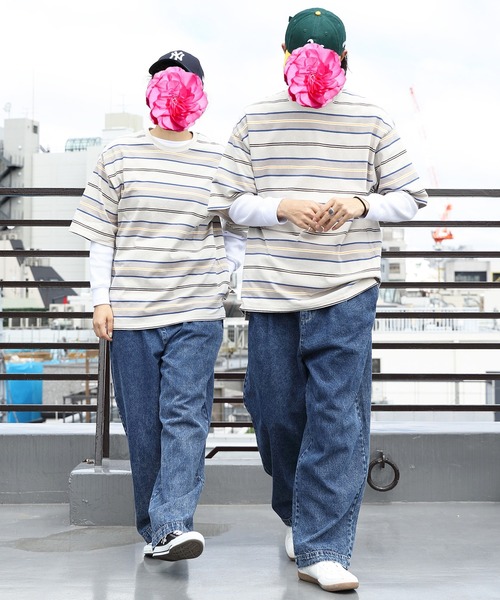 8(eight)(エイト)の「レトロボーダー半袖Tシャツ(Tシャツ/カットソー・メンズ・オフホワイト/グリーン/ブラック/グレー/マスタード・LARGE/MEDIUM)」の10枚目の写真