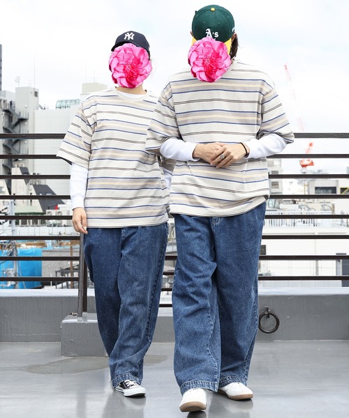8(eight)(エイト)の「レトロボーダー半袖Tシャツ(Tシャツ/カットソー・メンズ・オフホワイト/グリーン/ブラック/グレー/マスタード・LARGE/MEDIUM)」の11枚目の写真