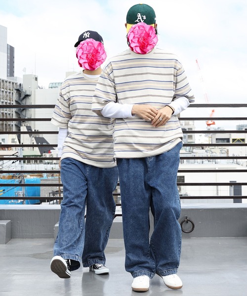 8(eight)(エイト)の「レトロボーダー半袖Tシャツ(Tシャツ/カットソー・メンズ・オフホワイト/グリーン/ブラック/グレー/マスタード・LARGE/MEDIUM)」の12枚目の写真