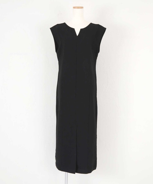 UR'S（ユアーズ）の「キーネックIラインワンピース（ワンピース・レディース・ブラック/オフホワイト・S/M/L/PS(XS－S)）」の21枚目の写真