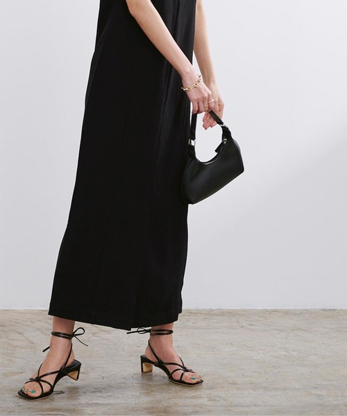 UR'S（ユアーズ）の「キーネックIラインワンピース（ワンピース・レディース・ブラック/オフホワイト・S/M/L/PS(XS－S)）」の7枚目の写真