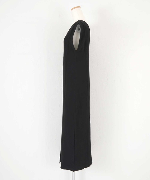 UR'S（ユアーズ）の「キーネックIラインワンピース（ワンピース・レディース・ブラック/オフホワイト・S/M/L/PS(XS－S)）」の9枚目の写真