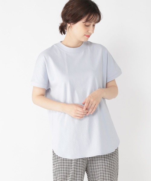 studio CLIP（スタディオクリップ）の「USAチュニックTシャツ（Tシャツ/カットソー・レディース・ホワイト/ブラック/ベージュ/ピンク/グリーン/サックスブルー・MEDIUM/LARGE）」の6枚目の写真