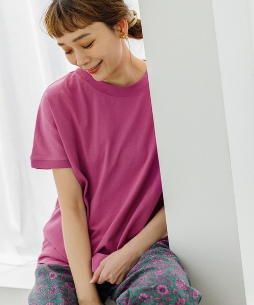 studio CLIP（スタディオクリップ）の「USAチュニックTシャツ（Tシャツ/カットソー・レディース・ホワイト/ブラック/ベージュ/ピンク/グリーン/サックスブルー・MEDIUM/LARGE）」の11枚目の写真