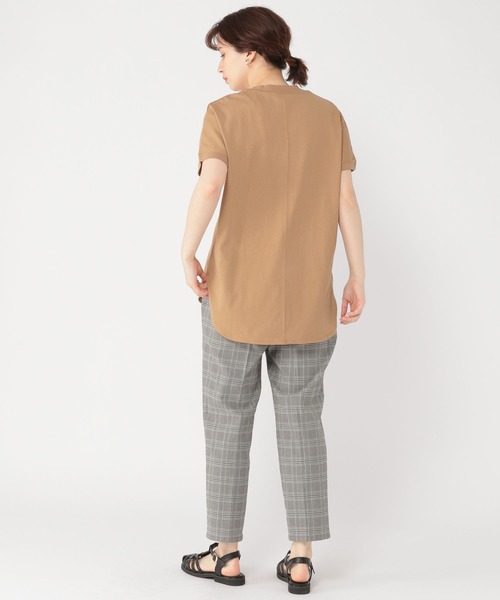 studio CLIP（スタディオクリップ）の「USAチュニックTシャツ（Tシャツ/カットソー・レディース・ホワイト/ブラック/ベージュ/ピンク/グリーン/サックスブルー・MEDIUM/LARGE）」の17枚目の写真