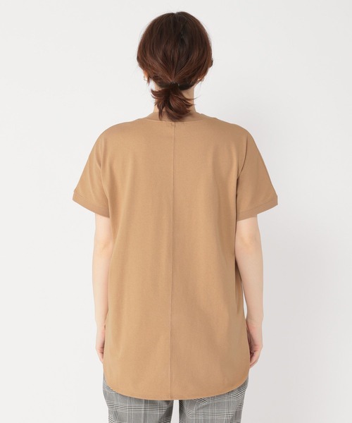 studio CLIP（スタディオクリップ）の「USAチュニックTシャツ（Tシャツ/カットソー・レディース・ホワイト/ブラック/ベージュ/ピンク/グリーン/サックスブルー・MEDIUM/LARGE）」の15枚目の写真