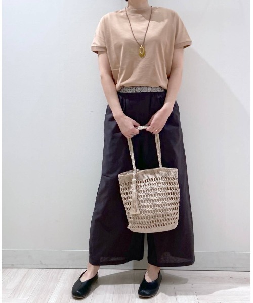 studio CLIP（スタディオクリップ）の「USAチュニックTシャツ（Tシャツ/カットソー・レディース・ホワイト/ブラック/ベージュ/ピンク/グリーン/サックスブルー・MEDIUM/LARGE）」の9枚目の写真