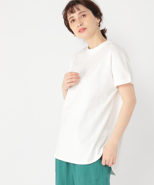 studio CLIP（スタディオクリップ）の「USAチュニックTシャツ（Tシャツ/カットソー・レディース・ホワイト/ブラック/ベージュ/ピンク/グリーン/サックスブルー・MEDIUM/LARGE）」の7枚目の写真