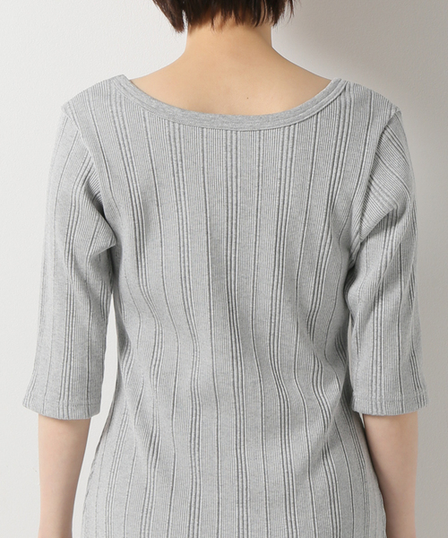 IENA(イエナ)の「ランダムリブIラインカットワンピース(ワンピース・レディース・ライトグレー/ブラック・36/38)」の21枚目の写真