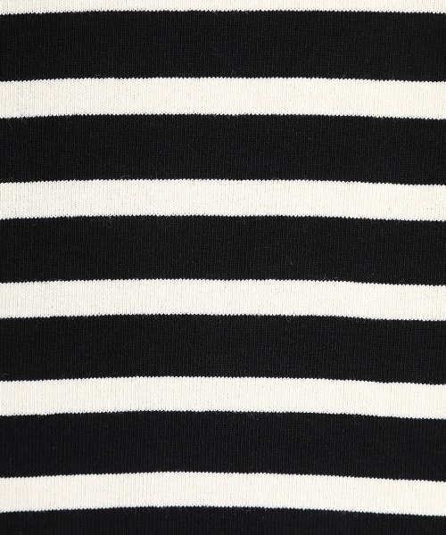 marka（マーカ）の「marka / マーカ：BASQUE SHIRT S/S - organic cotton knit border -：M22B-12CS01B[COR]（Tシャツ/カットソー・メンズ・ホワイト×ブルー/ブラック系/ネイビー系・1/2/3）」の12枚目の写真