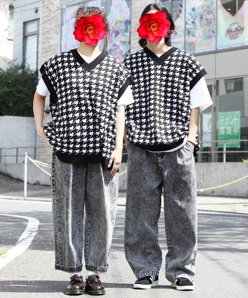 ８(eight)（エイト）の「ジャガード千鳥柄ニットベスト（ベスト・メンズ・チャコール/グリーン/ブラック・MEDIUM/X-LARGE/LARGE）」の11枚目の写真