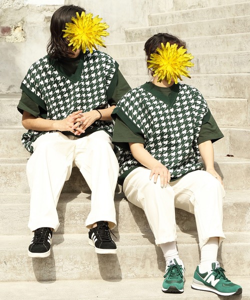 ８(eight)（エイト）の「ジャガード千鳥柄ニットベスト（ベスト・メンズ・チャコール/グリーン/ブラック・MEDIUM/X-LARGE/LARGE）」の18枚目の写真