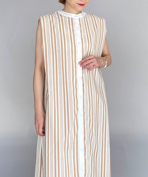 PICCIN（ピッチン）の「前後2WAYランダムストライプワンピース（ワンピース・レディース・ブラック/オレンジ・M/L）」の15枚目の写真