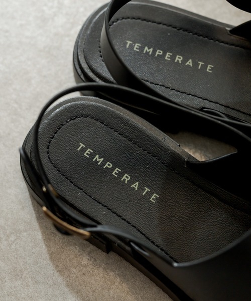 ear PAPILLONNER（イアパピヨネ）の「【TEMPERATE(テンパレイト)】チェーン付きレインサンダル（サンダル・レディース・ブラック×ブラック/ブラック×グリーン/ブラウン/クリア・36/38/40）」の10枚目の写真