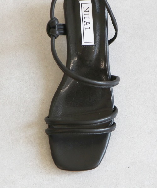NICAL（ニカル）の「【本革】【NICAL】ナローストラップクリアヒールサンダル/24209（サンダル・レディース・ブラック/ベージュ/グリーン・LL/S/M/L）」の10枚目の写真