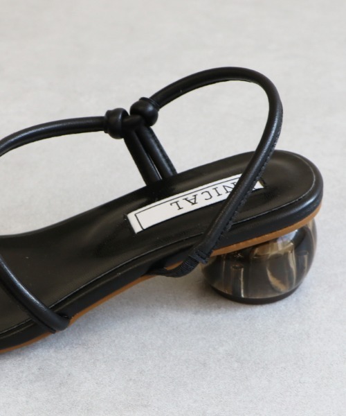 NICAL（ニカル）の「【本革】【NICAL】ナローストラップクリアヒールサンダル/24209（サンダル・レディース・ブラック/ベージュ/グリーン・LL/S/M/L）」の9枚目の写真