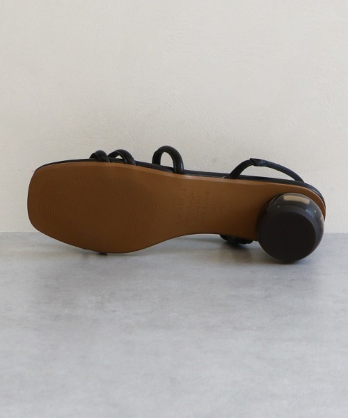 NICAL（ニカル）の「【本革】【NICAL】ナローストラップクリアヒールサンダル/24209（サンダル・レディース・ブラック/ベージュ/グリーン・LL/S/M/L）」の7枚目の写真