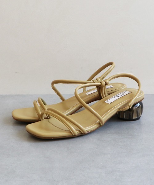 NICAL（ニカル）の「【本革】【NICAL】ナローストラップクリアヒールサンダル/24209（サンダル・レディース・ブラック/ベージュ/グリーン・LL/S/M/L）」の12枚目の写真