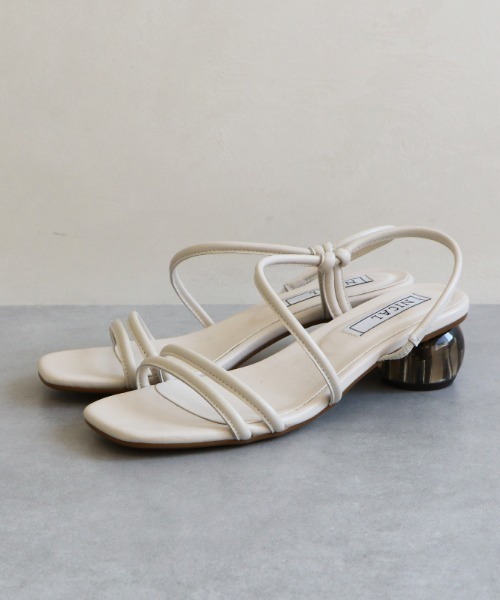 NICAL（ニカル）の「【本革】【NICAL】ナローストラップクリアヒールサンダル/24209（サンダル・レディース・ブラック/ベージュ/グリーン・LL/S/M/L）」の13枚目の写真