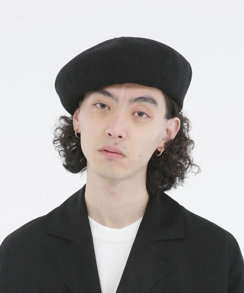 Iroquois（イロコイ）の「IROQUOIS イロコイ / LINEN BASQUE BERET リネンバスクベレー帽 / 881103（ハンチング/ベレー帽・メンズ・ブラック/ベージュ/グレー・FREE）」の2枚目の写真