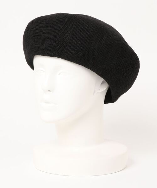 Iroquois（イロコイ）の「IROQUOIS イロコイ / LINEN BASQUE BERET リネンバスクベレー帽 / 881103（ハンチング/ベレー帽・メンズ・ブラック/ベージュ/グレー・FREE）」の4枚目の写真