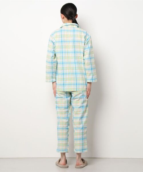 moz（モズ）の「【完売】《moz》レディース パジャマ Cotton 100％（ルームウェア/パジャマ・レディース・サックスブルー/オレンジ・L/LL/M）」の4枚目の写真