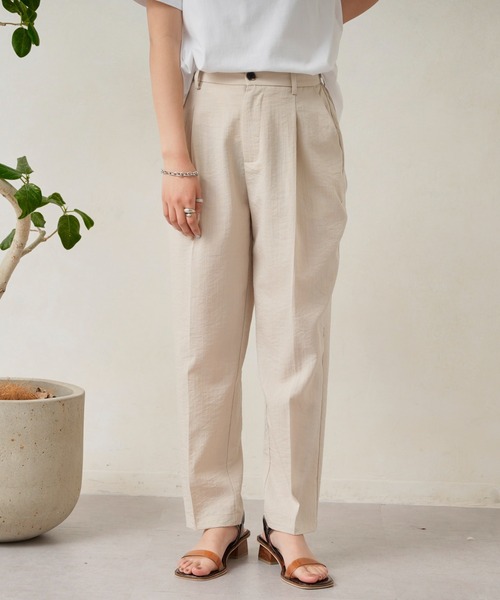 Chez toi（シェトワ）の「リネンタッチテーパードパンツ（その他パンツ・レディース・ブラック/ベージュ/カーキ/ピンク・FREE）」の12枚目の写真