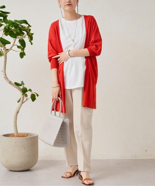 Chez toi（シェトワ）の「リネンタッチテーパードパンツ（その他パンツ・レディース・ブラック/ベージュ/カーキ/ピンク・FREE）」の6枚目の写真