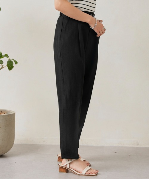 Chez toi（シェトワ）の「リネンタッチテーパードパンツ（その他パンツ・レディース・ブラック/ベージュ/カーキ/ピンク・FREE）」の14枚目の写真