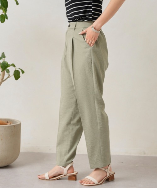 Chez toi（シェトワ）の「リネンタッチテーパードパンツ（その他パンツ・レディース・ブラック/ベージュ/カーキ/ピンク・FREE）」の16枚目の写真