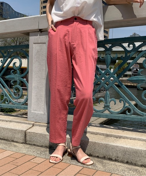 Chez toi（シェトワ）の「リネンタッチテーパードパンツ（その他パンツ・レディース・ブラック/ベージュ/カーキ/ピンク・FREE）」の18枚目の写真