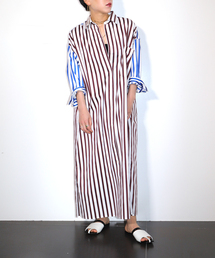 STRIPE SHIRT DRESS:ワンピース