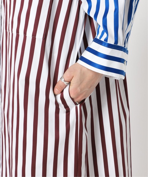 CITYSHOP(シティーショップ)の「STRIPE SHIRT DRESS:ワンピース(ワンピース・レディース・ブラック/ブラウン・36/38)」の16枚目の写真