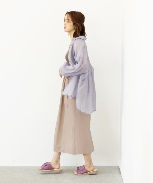 GeeRA(ジーラ)の「リネンライクラップ風スカート(スカート・レディース・ブラウン/グリーン/ライトベージュ・MEDIUM/LARGE/X-LARGE)」の19枚目の写真