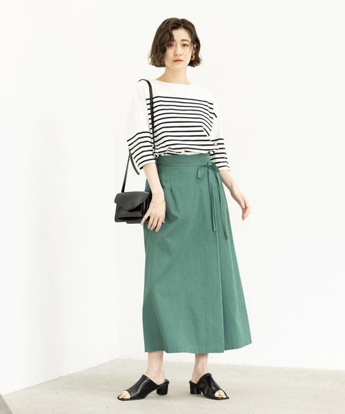 GeeRA(ジーラ)の「リネンライクラップ風スカート(スカート・レディース・ブラウン/グリーン/ライトベージュ・MEDIUM/LARGE/X-LARGE)」の22枚目の写真
