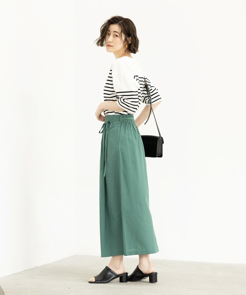 GeeRA(ジーラ)の「リネンライクラップ風スカート(スカート・レディース・ブラウン/グリーン/ライトベージュ・MEDIUM/LARGE/X-LARGE)」の14枚目の写真