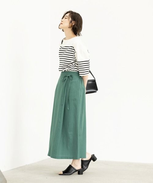 GeeRA(ジーラ)の「リネンライクラップ風スカート(スカート・レディース・ブラウン/グリーン/ライトベージュ・MEDIUM/LARGE/X-LARGE)」の15枚目の写真