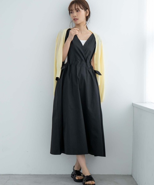 Vネックカシュクールウエスト切り替えワンピース(ワンピース Vネックカシュクールウエスト切り替えワンピース(ワンピース