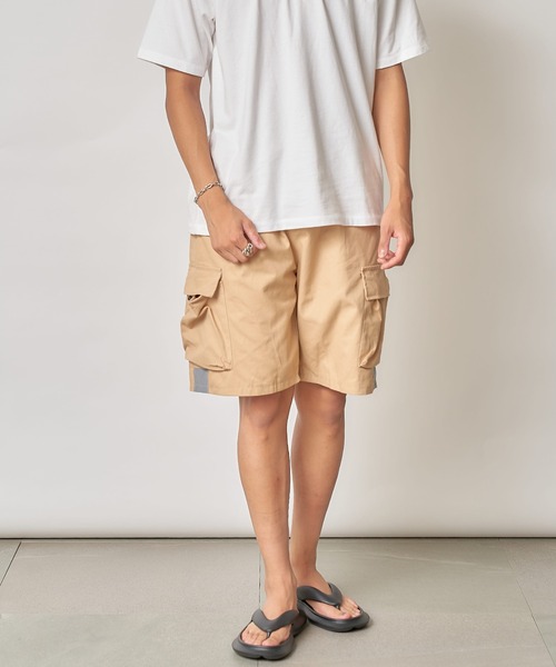 SETUP7（セットアップセブン）の「【SETUP7】マルチポケットカーゴハーフパンツ SCCH011（カーゴパンツ・メンズ・ブラック/ベージュ/グリーン・4/5）」の16枚目の写真