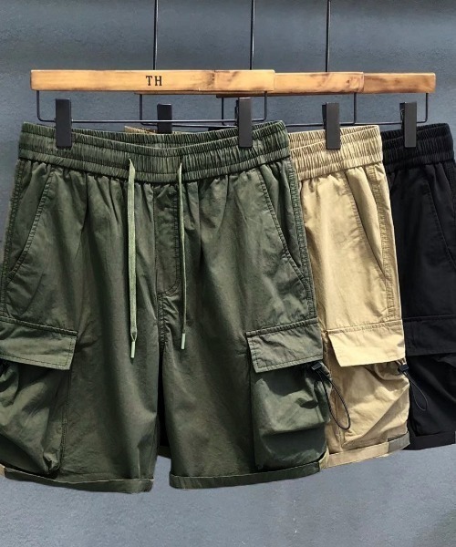SETUP7（セットアップセブン）の「【SETUP7】マルチポケットカーゴハーフパンツ SCCH011（カーゴパンツ・メンズ・ブラック/ベージュ/グリーン・4/5）」の10枚目の写真