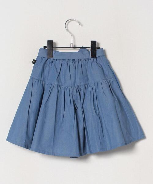 agnes b.(アニエスベー)の「TBE0 E JUPE CULOTTE キッズ シャンブレーキュロットスカート(その他パンツ・キッズ・ブルー系その他・4YEAR)」の2枚目の写真