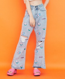 PUNYUS | DINO刺繍フレアデニムパンツ(デニムパンツ)