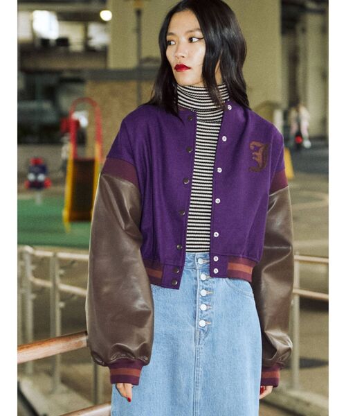 jouetie（ジュエティ）の「ベーシックスタジャン【セットアップ対応】（その他アウター・レディース・ブラック/ベージュ/パープル/グリーン・MEDIUM）」の4枚目の写真