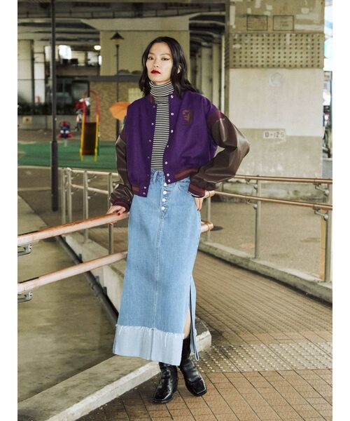 jouetie（ジュエティ）の「ベーシックスタジャン【セットアップ対応】（その他アウター・レディース・ブラック/ベージュ/パープル/グリーン・MEDIUM）」の6枚目の写真