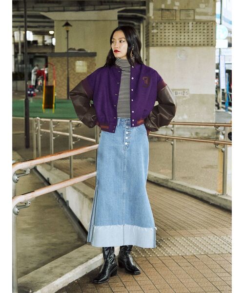 jouetie（ジュエティ）の「ベーシックスタジャン【セットアップ対応】（その他アウター・レディース・ブラック/ベージュ/パープル/グリーン・MEDIUM）」の11枚目の写真