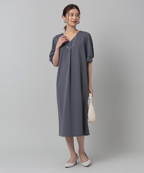 セール 通勤ワンピ ワンピース Untitled アンタイトル のワンピース ワンピース 洗える きれいめ ラクに着られる ワンピース 通勤ワンピ Untitled アンタイトル のファッション カットジョーゼット
